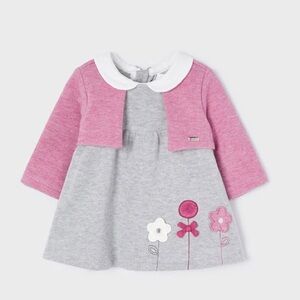 Mayoral Baby Dress with Knit Bolero – 6–9 Months (NWT)